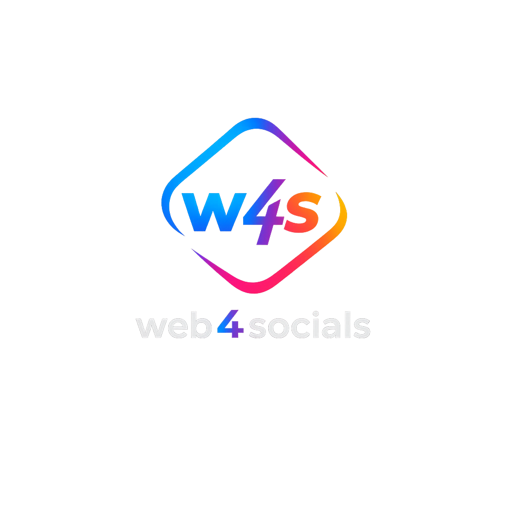 Web4Socials logo – web design and social media services